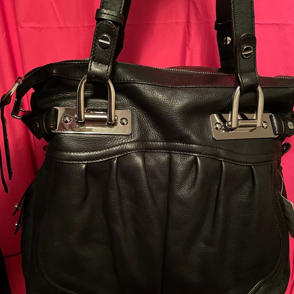 BMakowsky Large Leather Handbag 👜 14 height 17” length